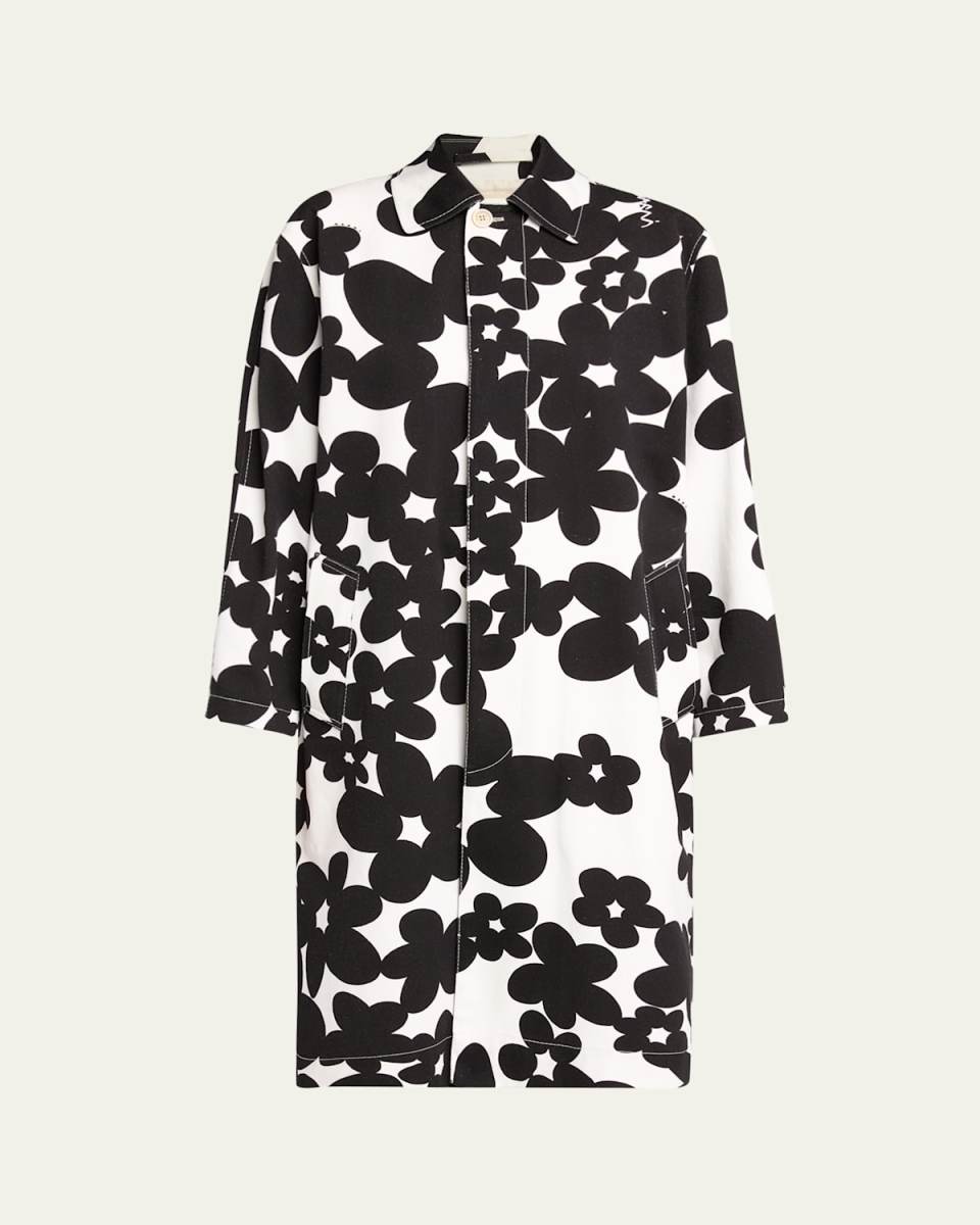 Printed Straight Duster Coat
